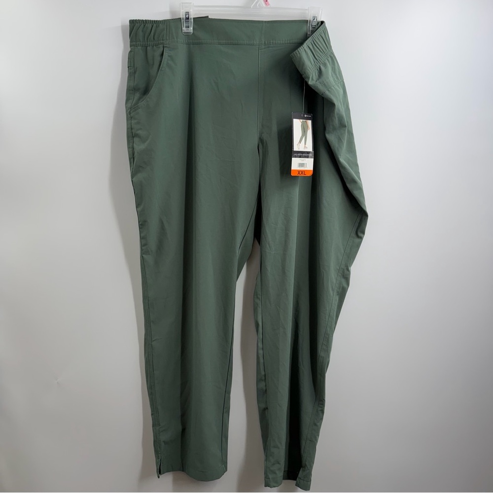 Eddie Bauer Traveler Ankle Pants XXL Green UPF 50 Stretch NWT